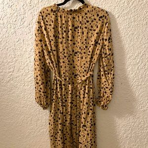 SHEIN Cheetah Print Midi Dress Size L